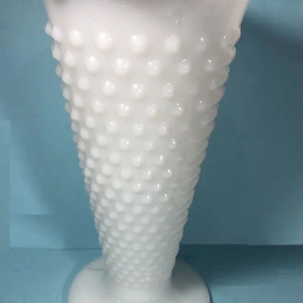 Hobnail Milk Glass Vase